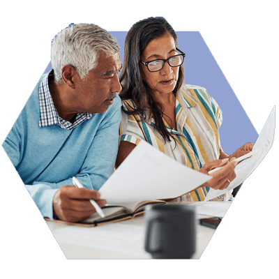 Older Couple Looking at Paperwork