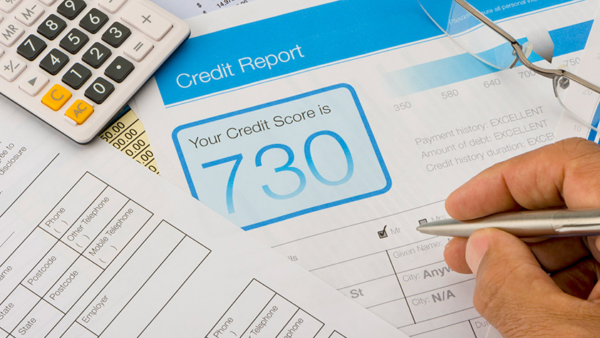 Close Up of Credit Report