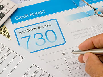 Close Up of Credit Report