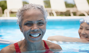 Elder women in swimming pool