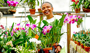 Senior Woman in Flower Shop