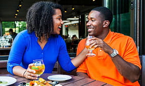 Couple Dining Out in Asheville, NC