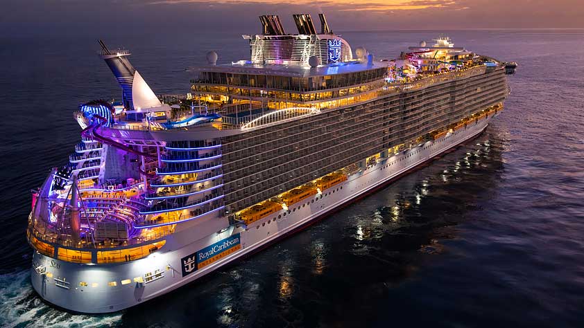 Royal Caribbean Cruise Ship at Sunset