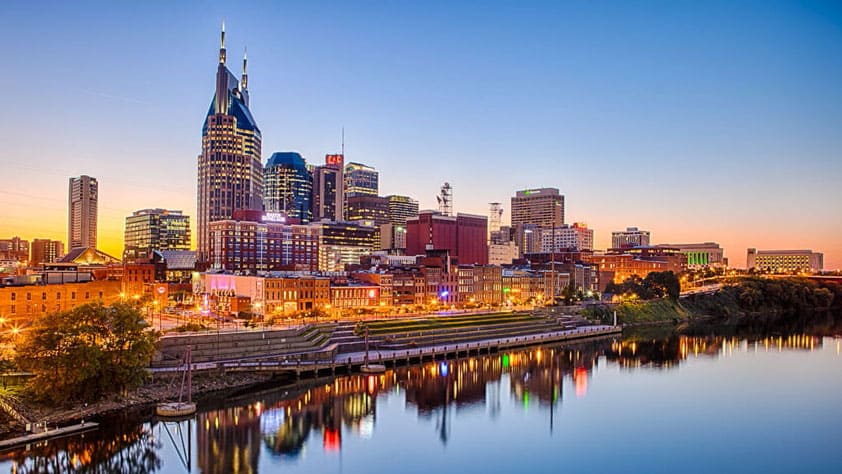 100 Free Attractions in the US - Nashville Tennessee Skyline