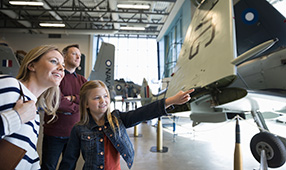 Family at Aviation Museum