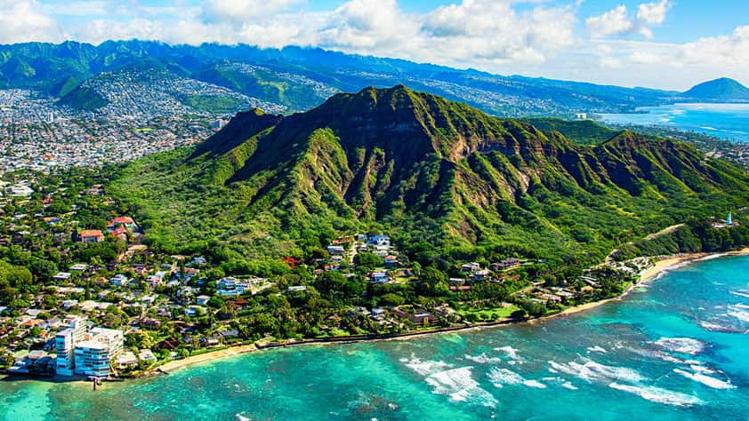 Meet the Winner of the NEA Dream Vacation Sweepstakes - Aerial Shot of Diamond Head State Park, Honolulu, Hawaii 