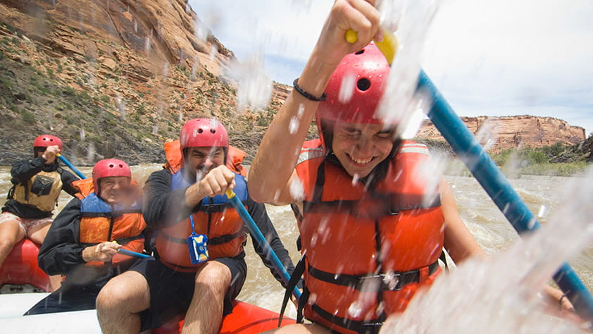 Family on a Whitewater Rafting Trip