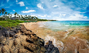 Wailea Beach on the southwest shore of Maui, Hawaii