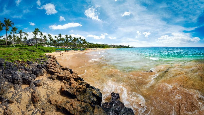 Wailea Beach on the southwest shore of Maui, Hawaii