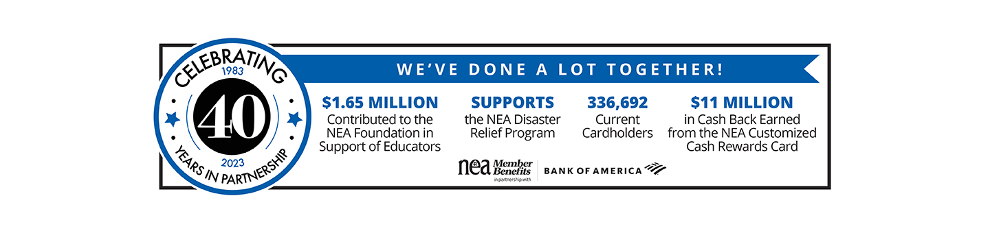 NEA Member Benefits and Bank of America 40 Years in Partnership