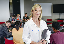 Teacher in a classroom with students