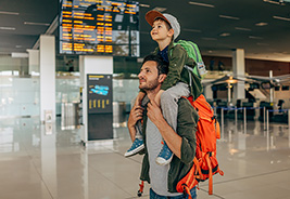 Father and Son at an Airport