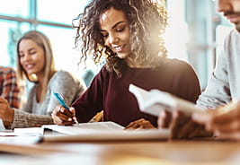 Happy Female College Student