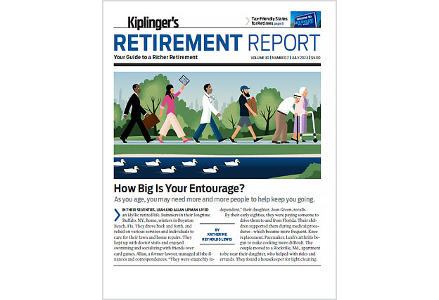 Cover of the July 2023 Kiplinger's Retirement Report
