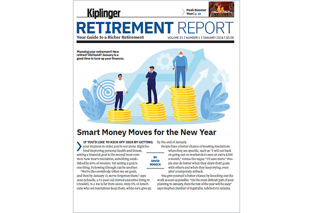 Cover of the January 2024 Kiplinger Retirement Report