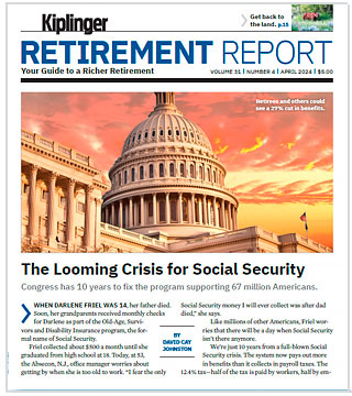 Cover of the April 2024 Kiplinger Retirement Report