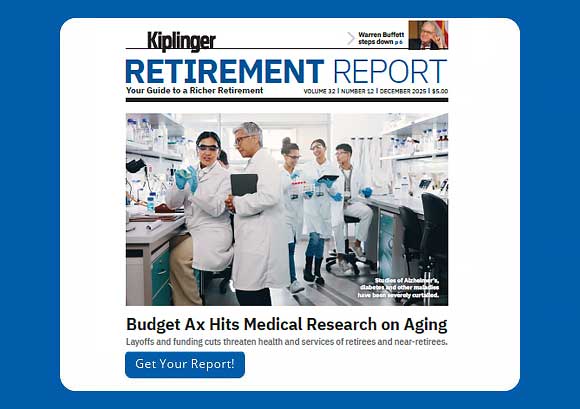 Cover of the December 2025 Kiplinger Retirement Report