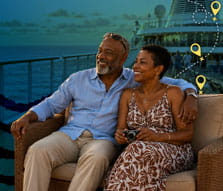 Couple Sitting on a Cruise Ship Deck