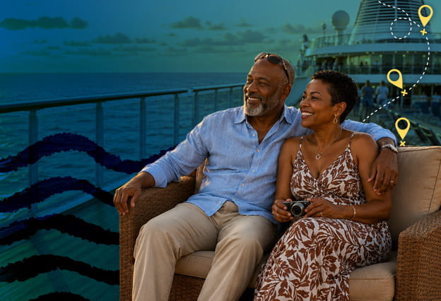 Happy couple on vacation