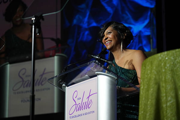 Kimberly Johnson receives the 2024 NEA Member Benefits Award for Teaching Excellence