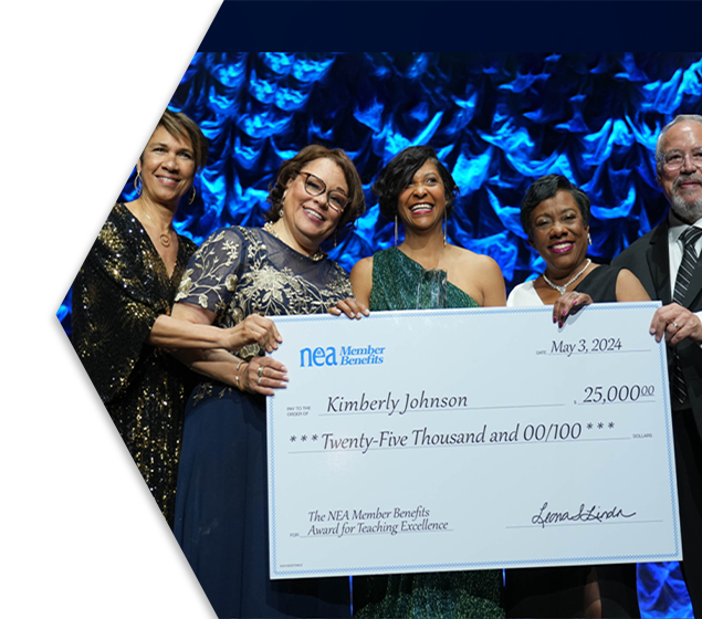 Kimberly Johnson Receives Top National Award at the NEA Foundation’s Gala