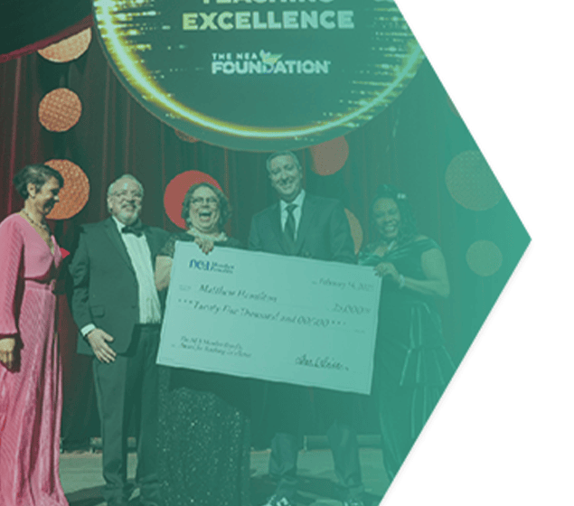 Matthew Hamilton Receives Top National Award at the NEA Foundation’s Gala