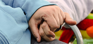 Close-Up of Senior Couple Holding Hands