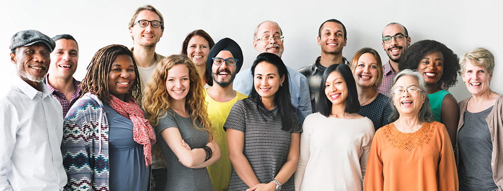 Diverse group of union members
