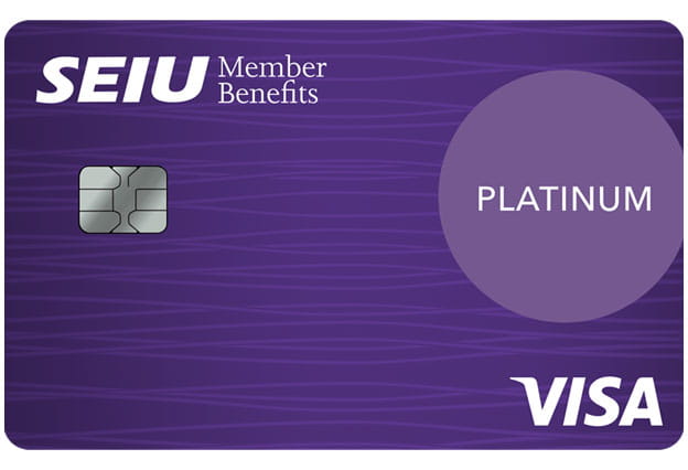 SEIU Member Benefits Platinum Visa card designed for Finance needs