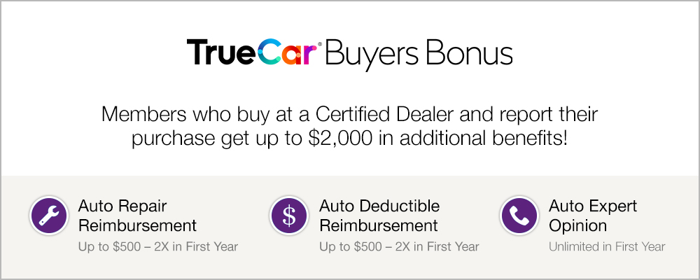 TrueCar Buyers Bonus information